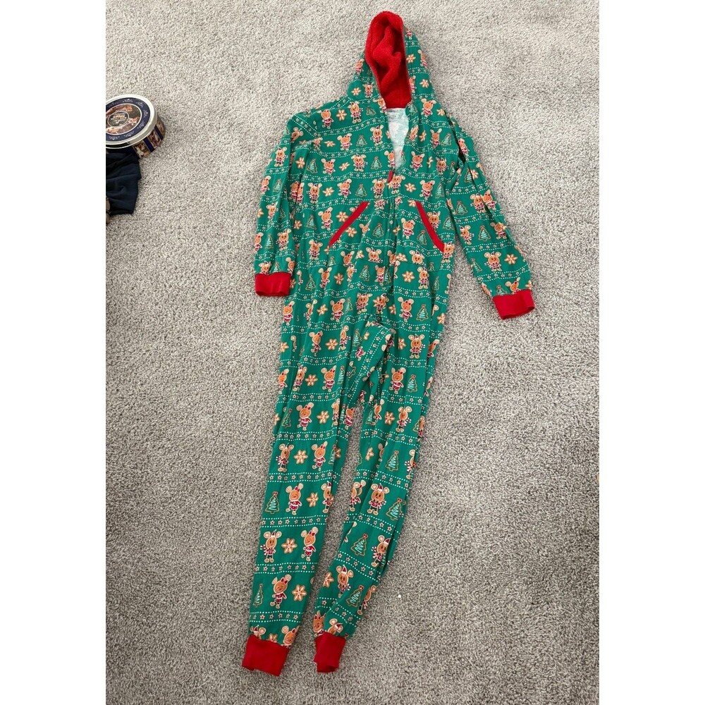 Disney pajamas One Piece Christmas Mickey Minnie gingerbread Adult S